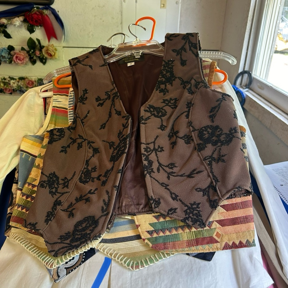 Brown Floral Women's Vest